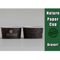 Buy cheap Biodegrable 6 Oz Paper Ice Cream Cups Black Color Dorm Lid Eco - Friendly product
