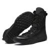 Buy cheap EVA Rubber Outsole Leather Security Hiking Tactic Training Boots Shoes Tactical Men Black Combat Boots Military from wholesalers