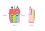 Fidget Push Bubbles Toy Rainbow Unicorn Coin Purse Wallet Ladies Silica
