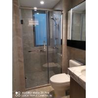 Buy cheap Hotel Framed Tempered Glass Shower Enclosure Stainless Steel  Straight Swinging Glass Shower Doors product