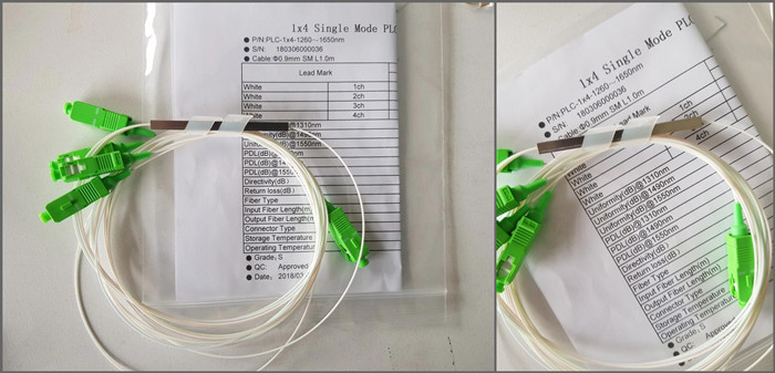 1×8 Steel Tube SC/APC Mini Fiber Optical Cable Splitter