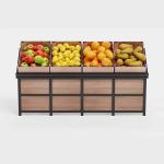 Metal Fruit And Vegetables Shelves Heavy Duty Supermarket Rack