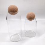 Borosilicate Glass Jar With Cork Ball Stopper Dia30mm To 100mm