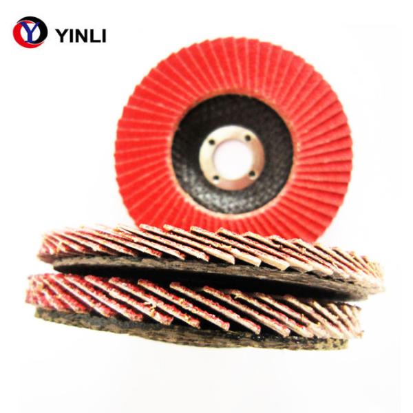 Buy cheap Industrial Ceramic Fillet 40 Grit Flap Disc T27 Type Fiberglass Backing from wholesalers