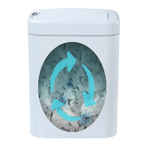 16L/5.3 Gallon Square Automatic Kitchen Garbage Bin Motion Sensor Plastic Smart Trash Can Trash Bin