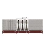 Vertical window glass washer machine