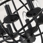 Vintage Iron Chandelier Lighting Black Retro Lustre Industriel Orb chandelier(WH