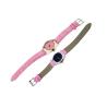 Buy cheap Female Pink Water Resistant Stainless Steel Watch With Genuine Leather Strap from wholesalers