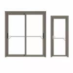 Modern Tempered Glass Doors , Waterproof Sliding Aluminium Frame Doors