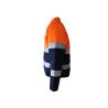 Buy cheap CVC 55/45 245G Orange Navy Orange Quilted Reflective Jacket Three Flap Pockets from wholesalers
