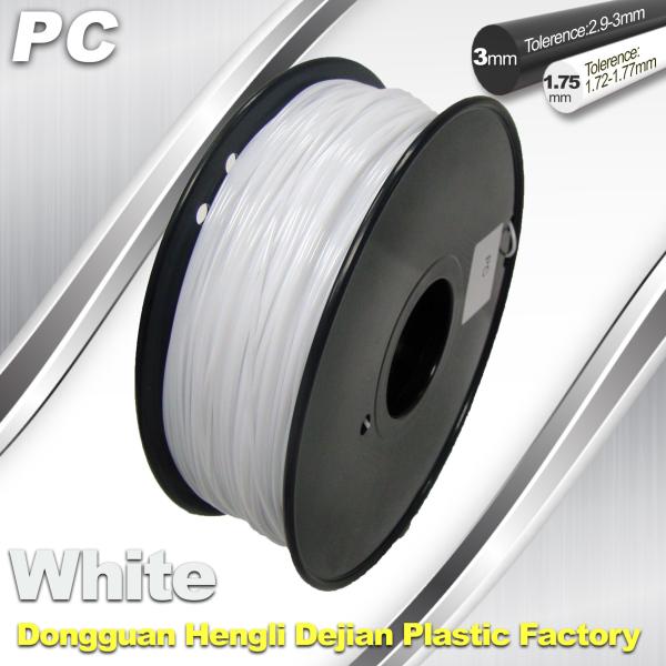 Buy cheap 1.75 / 3.0 mm PC Filament White for 3d Printer Filament from wholesalers