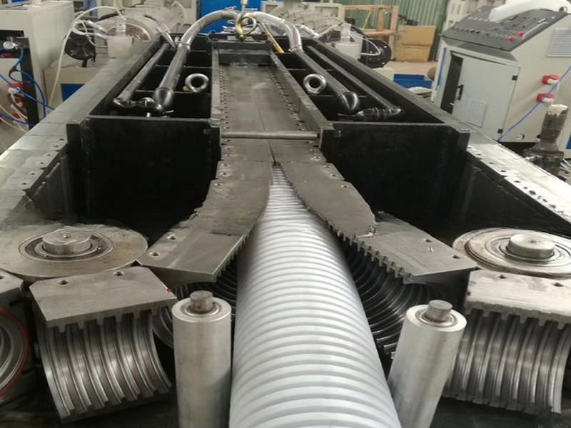 PP PE PA PVC Single Corrugated Pipe Line / SWC Pipe Making Machine