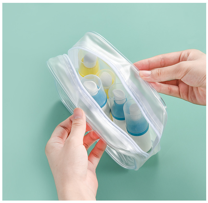 Transparent Plastic Zipper Makeup Bag