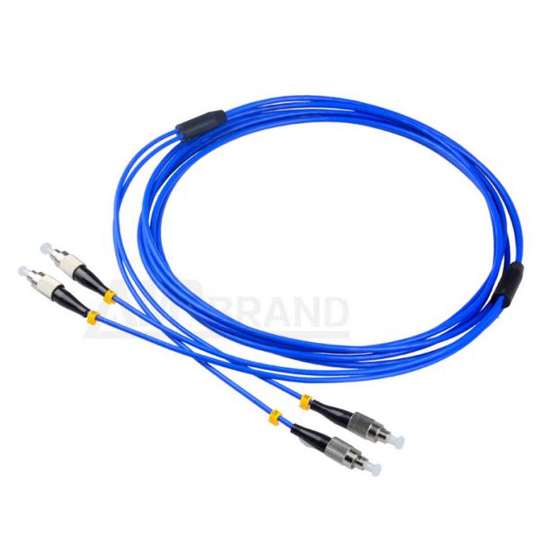 Buy cheap LSZH Blue Armored Fiber Optic Patch Cord FC-FC singlemode G652D 9/125 SX or DX from wholesalers