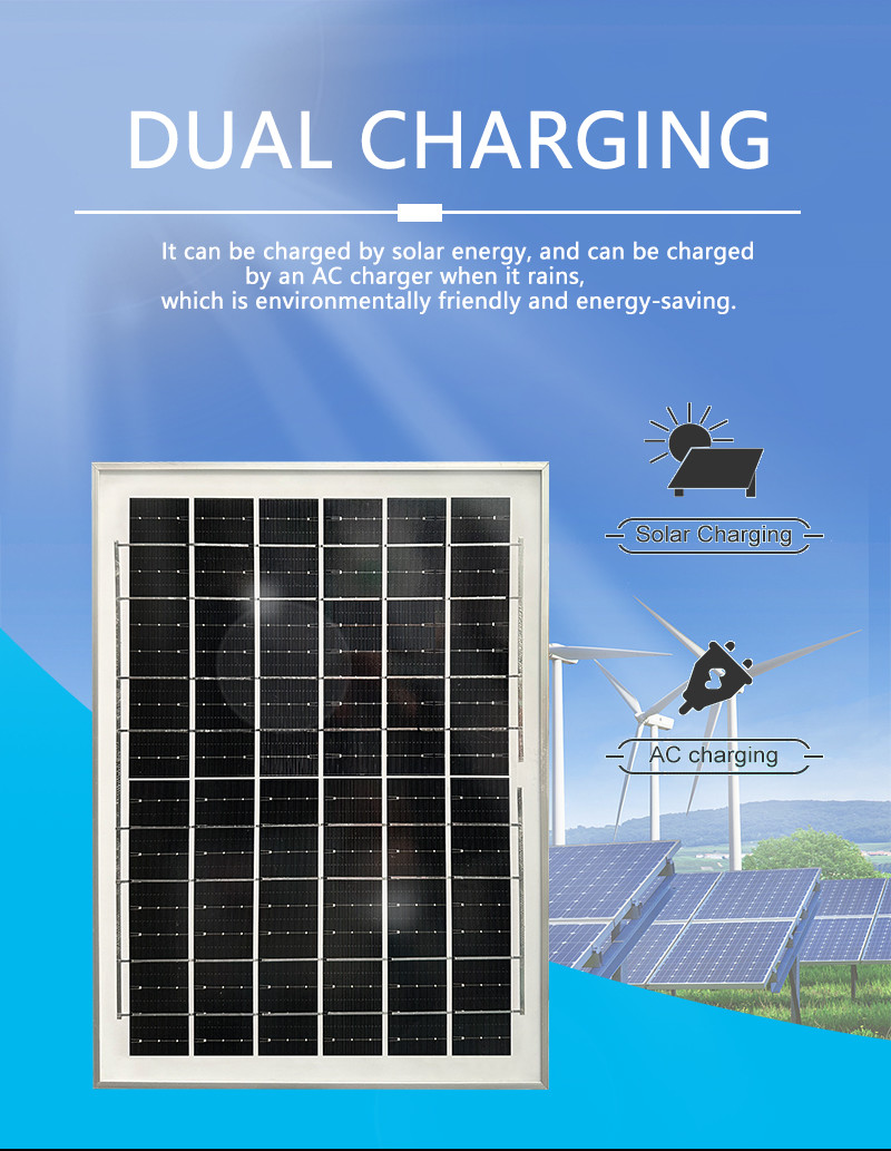 8000mah Solar Lights Bulbs 5W/*3Pcs LED 17.1*8*25cm SRE-6820 Indoor Powered