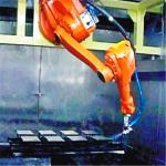 Bus Body 6 Axis Spray Painting Robot Air Spraying Two Silver Guides
