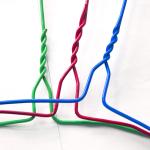 Metal Wire Disposable Q235 Blue Coat Hangers In Bulk