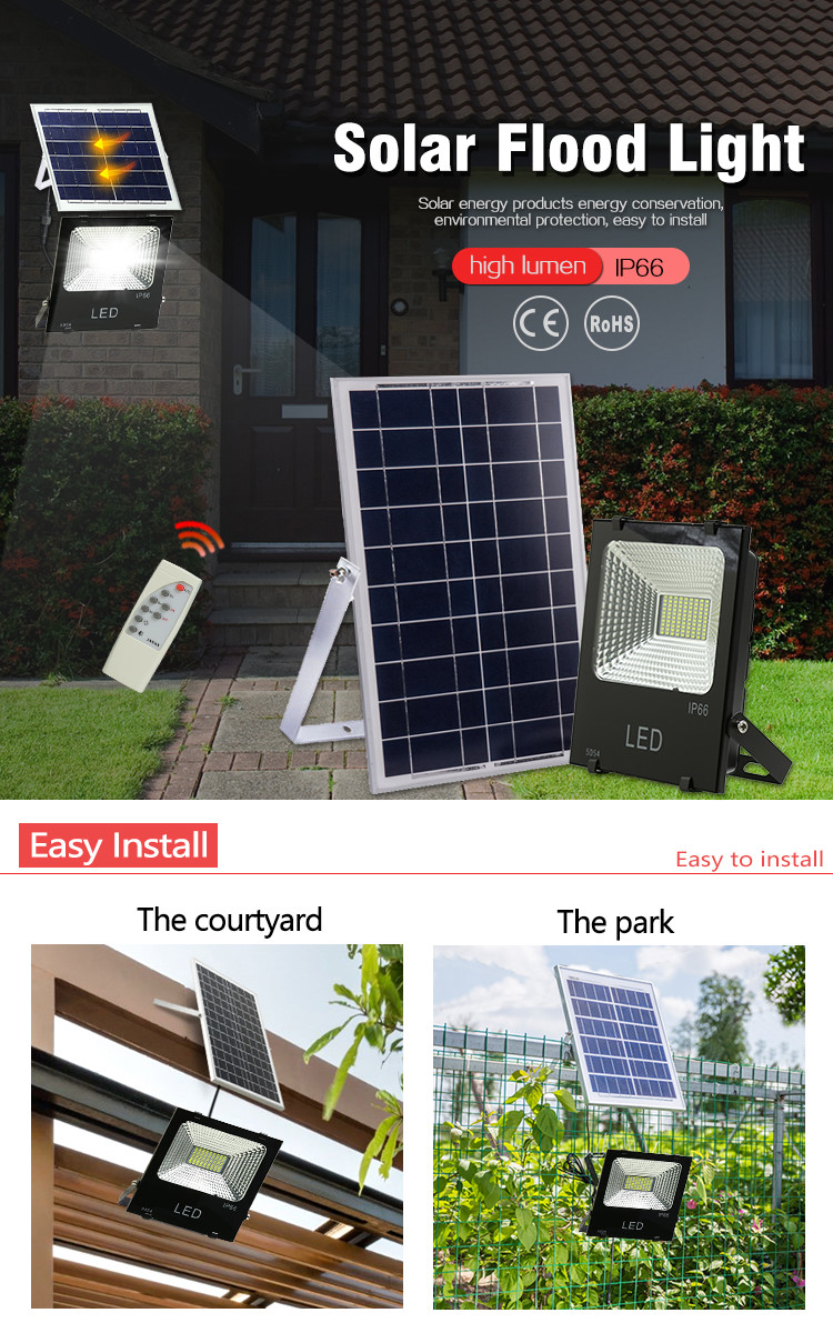 High Bright Lamp Beads Led Solar Street Lights Ce Rohs Ip65 Floodlight Solar