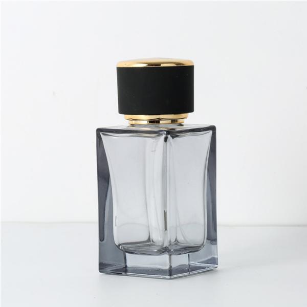 Buy cheap Luxury Square 50ml Perfume Cosmetic Glass Bottles With Spray Cap from wholesalers
