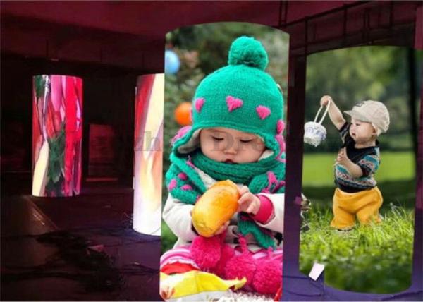 Buy cheap 1000 Nits P3 SMD Indoor Advertising LED Display Signs Soft Flexible 360 Degree Module from wholesalers