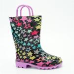 30EU Children PVC Rain Boots Waterproof Star Pattern