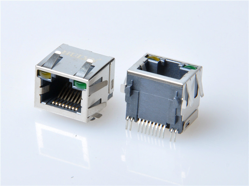 HULYN RJ45Jack, Shielded RJ45 Modular Jack, Through Hole Type, Offset