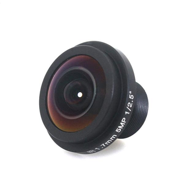 Quality High Definition F2.0 Fisheye CCTV Lens 5MP 1.7MM M12*0.5 Mount 1/2.5 Optical for sale
