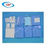 Waterproof Blue Disposable Sterile Refrative Eye Drape Kit For Eye Surgeries
