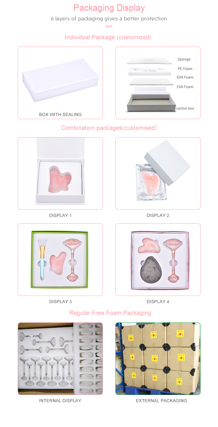 Jade Gua Sha Stone Rose Quartz