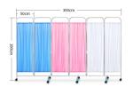 Medical Folding Stainless Steel 4- Part Ward Screen For Hospital