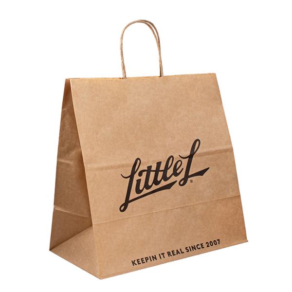 Buy cheap Paper Twist Rope Handle Paper Bags For Gift / Restaurant / Grocery from wholesalers