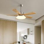 Best Selling 56-Inch Modern Ceiling Fan with Light 5 Blades Black/White for