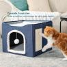 Buy cheap Warm Pet Sleeping Double Layer Fabric Cat Cave Popular Foldable Indoor Large Cat House from wholesalers