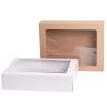 Buy cheap bespoke facial mask flat color paper box with window kraft cosmetics box from wholesalers