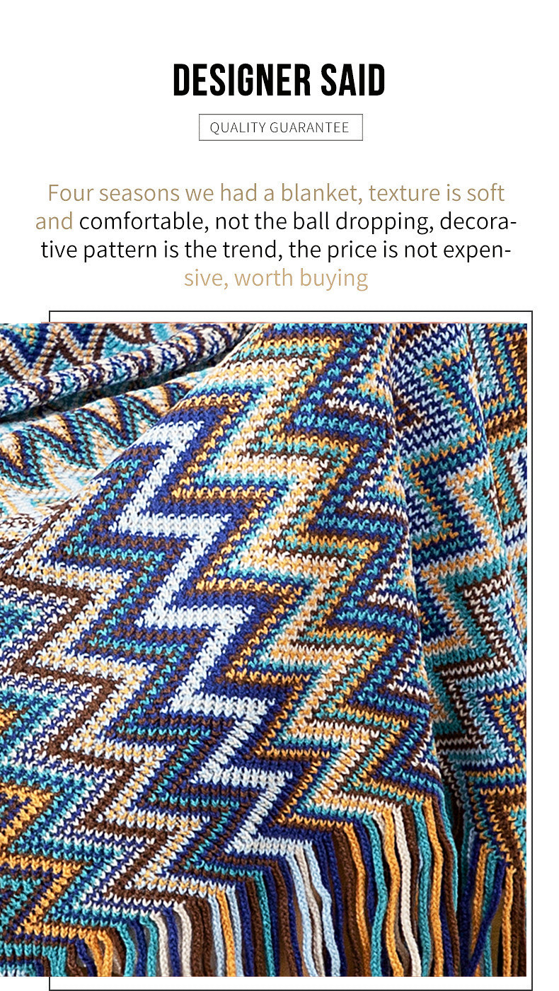 Stylish and Breathable Plain Style Knitted Blanket for Summer Office or Home Nap