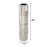 Tall Mirrored Furniture Cylinder Crystal Crushed Diamond Floor Vase