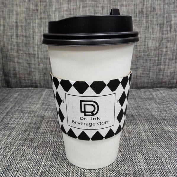 Buy cheap White Paper Cup Sleeve With Button Single Wall Insulation from wholesalers