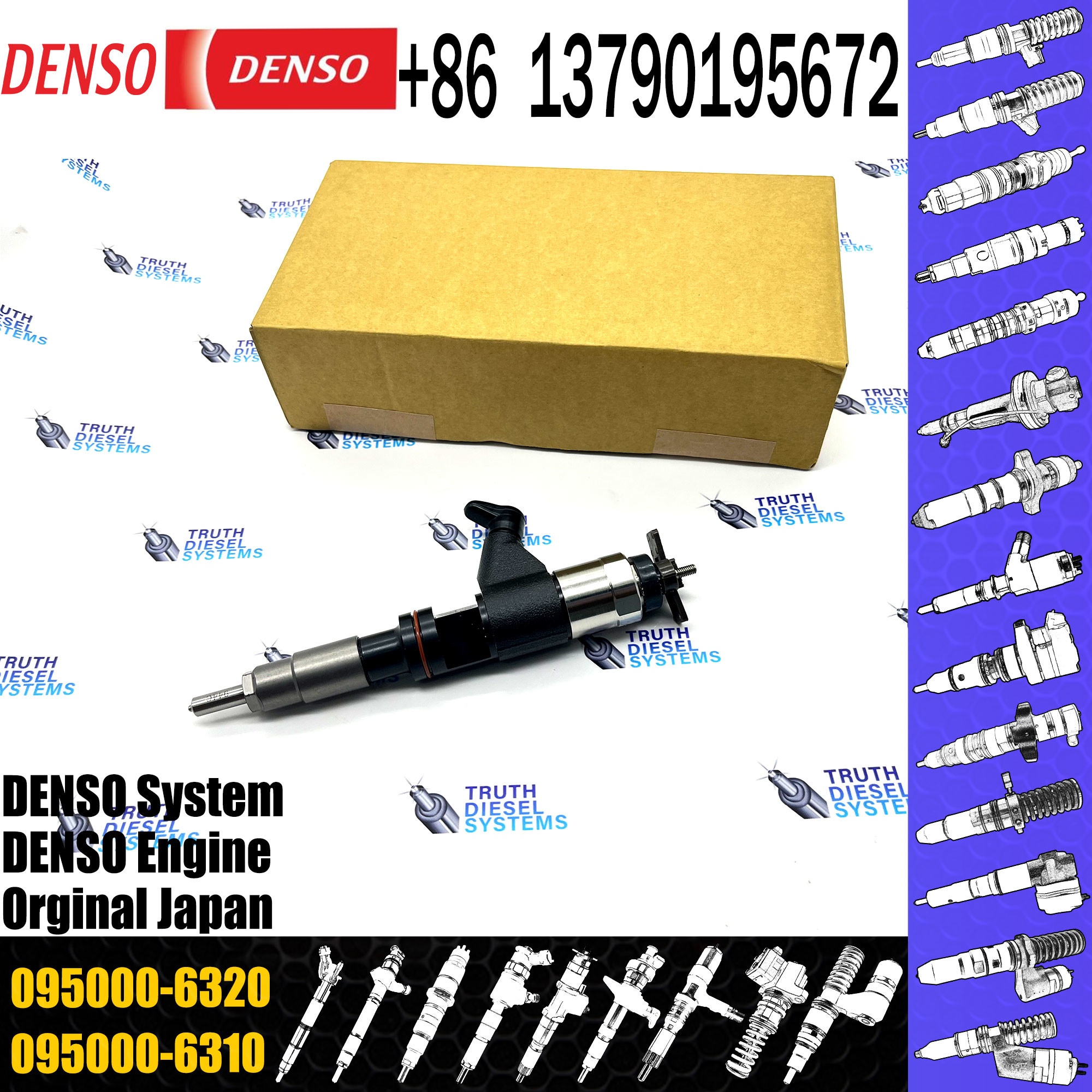 New diesel fuel injector 095000-6320 095000-6321 095000-6322 RE530361 RE531210 RE546783 DZ100211