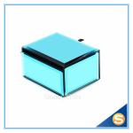 Wedding Gifts Custom Design Blue Glass Jewellery box Wedding Gift box