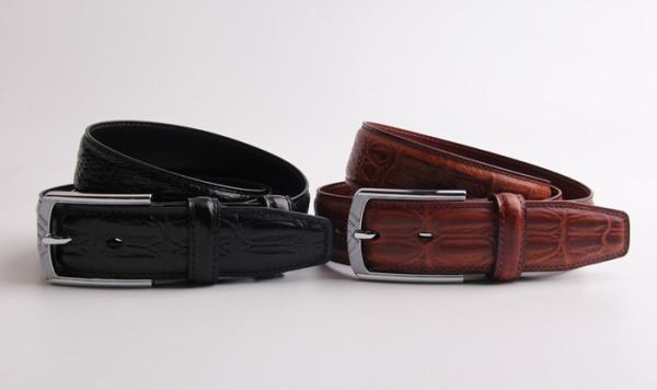 Buy cheap FK11639 Crocodile Grain Mens Leather Dress Belt 3.5cm Width 100 - 140cm Length from wholesalers