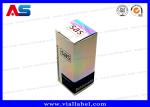 Laser Holographic 30mL Bottle Boxes Cardboard Paper / PET / PVC Material