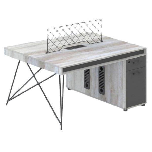 Buy cheap Solid Wood Industrial Style Office Staff Desk with Customized Colors and Mail Packing from wholesalers