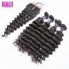 Buy cheap Deep Wave Peruvian Hair Bundles , Peruvian Hair Bundles With Closure 12a Original from wholesalers