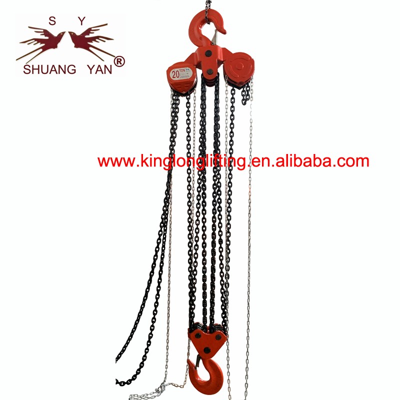 20T Manual Chain Block High Strength Chain Hoist accessories Labor Saving Economical