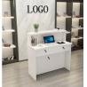 Buy cheap Wooden Reception Desk Display Case With Acrylic Logo For Shopping Mail from wholesalers