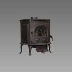 Black Garden Wood Burner Chimney Cast Iron Outdoor Fireplace European Style