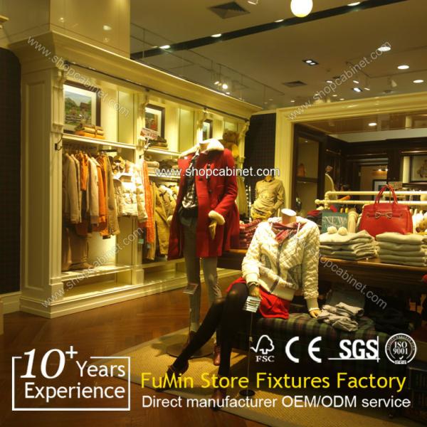 Quality China wholesale garment shop wooden display stand for clothes for sale