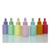 Buy cheap Multicolor 20ml Glass Cosmetic Dropper Bottle With Pipette Thick Bottom from wholesalers