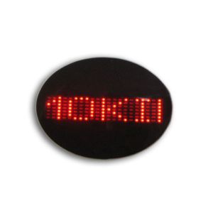 Buy cheap Mini Scrolling oval flashing led name badge from wholesalers