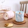 Buy cheap Empty Round Ceramic Candle Holder Cottage Handmade Colorful Candle Container from wholesalers
